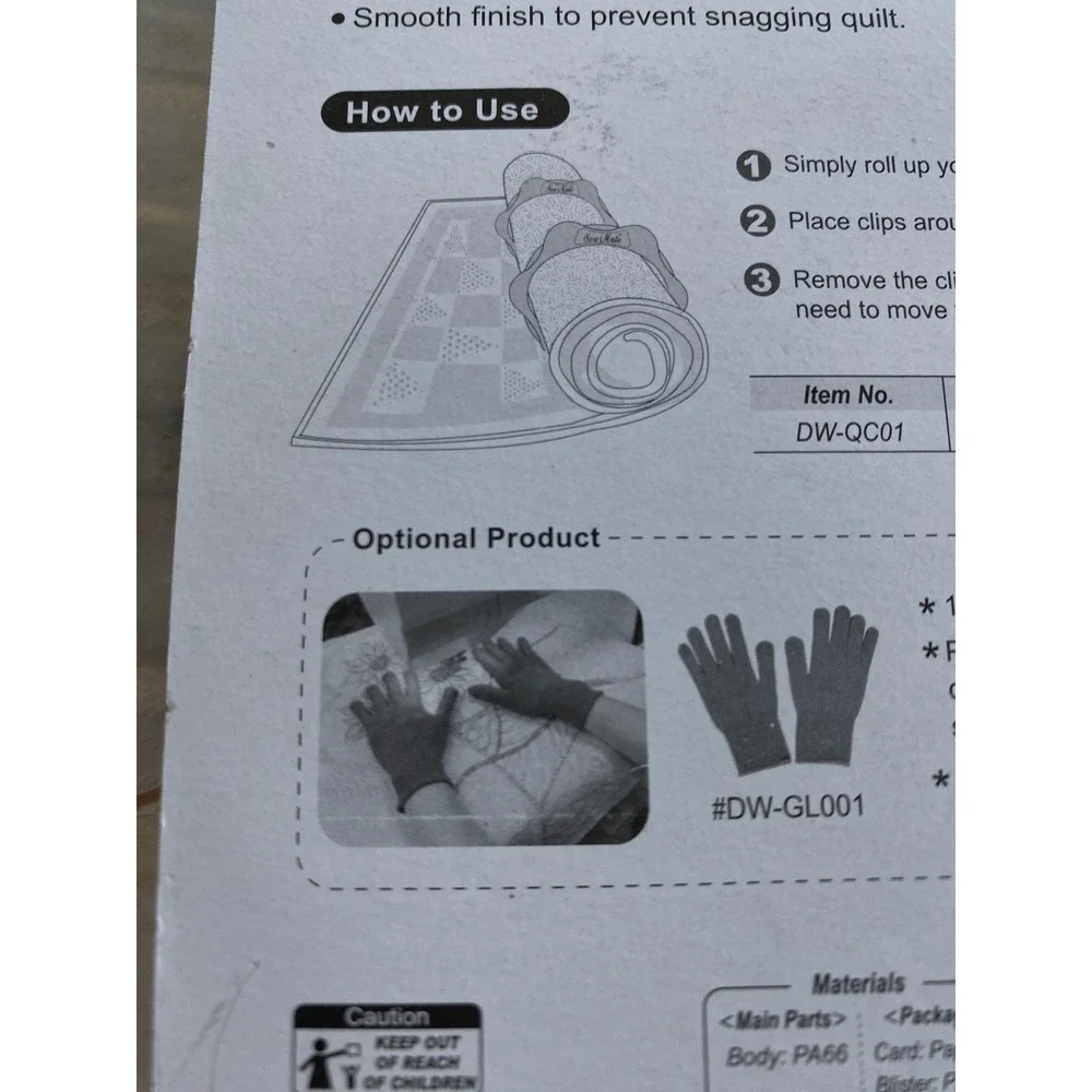 Sew Mate Quilt Clips Set of 2 Pink Durable Plastic Quilting Tools DW-QC01